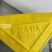 Prada Triangle Bag In Saffiano Leather Yellow 2VH155 28x18x11cm - 6