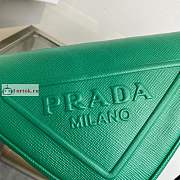 Prada Triangle Bag In Saffiano Leather Green 2VH155 28x18x11cm - 5