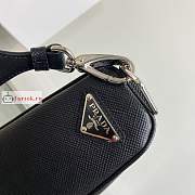 Prada Triangle Bag In Saffiano Leather Black 2VH155 28x18x11cm - 5