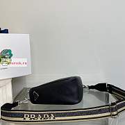 Prada Triangle Bag In Saffiano Leather Black 2VH155 28x18x11cm - 3