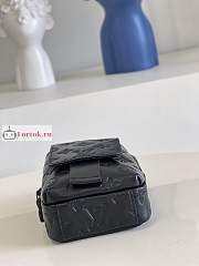 Louis Vuitton Double Phone Pouch Shadow Leather Black M81323 11x18x8cm - 6