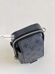 Louis Vuitton Double Phone Pouch Reverse Canvas Black M81321 11x18x8cm - 5