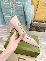 Gucci Pump With Logo Light Pale Pink 674773  - 2