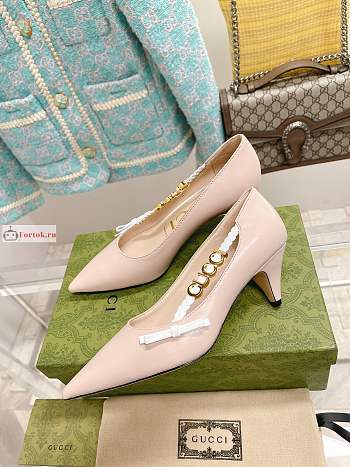 Gucci Pump With Logo Light Pale Pink 674773 