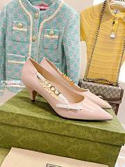 Gucci Pump With Logo Light Pale Pink 674773  - 6