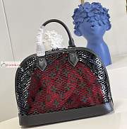 Louis Vuitton Alma PM Monogram Lace Black/Red M20355 32x25x16cm - 6