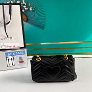 Gucci Mini GG Marmont Matelasse Bag Black 446744 22x13x6cm - 4