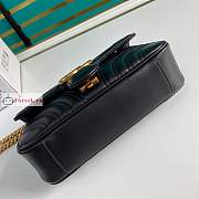 Gucci Mini GG Marmont Matelasse Bag Black 446744 22x13x6cm - 3