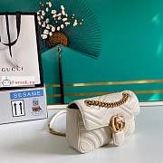 Gucci Mini GG Marmont Matelasse Bag White 446744 22x13x6cm - 5
