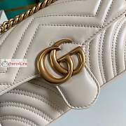 Gucci Mini GG Marmont Matelasse Bag White 446744 22x13x6cm - 3