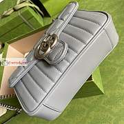 Gucci Mini GG Marmont Matelasse Bag Gray 446744 22x13x6cm - 6