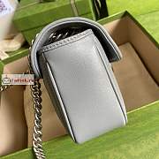 Gucci Mini GG Marmont Matelasse Bag Gray 446744 22x13x6cm - 5
