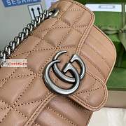 Gucci Mini GG Marmont Matelasse Bag Rose Beige 446744 22x13x6cm - 4