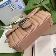 Gucci Mini GG Marmont Matelasse Bag Rose Beige 446744 22x13x6cm - 3