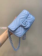 Gucci GG Marmont Belt Bag Blue 699757 16.5x10x5cm - 6