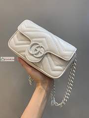 Gucci GG Marmont Belt Bag White 699757 16.5x10x5cm - 1