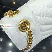 Ysl Large Envelope In Grained Leather White 600166 31x22x7.5cm - 5