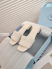Prada Nappa Leather Sabots White 1XX583 10mm - 1