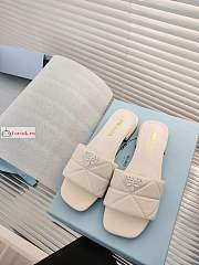 Prada Nappa Leather Sabots White 1XX583 10mm - 5