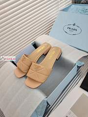 Prada Nappa Leather Sabots Beige 1XX583 10mm - 2