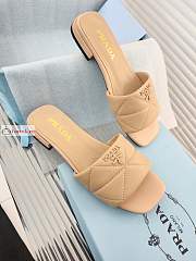 Prada Nappa Leather Sabots Beige 1XX583 10mm - 4