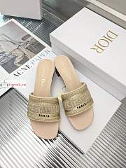 Dior Dway Heeled Slide Gold-tone S62K - 3