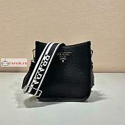 Prada Mini Leather Shoulder Bag Black 1BH191 19x20x6cm - 1