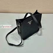 Prada Mini Leather Shoulder Bag Black 1BH191 19x20x6cm - 5