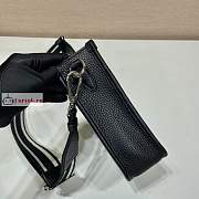 Prada Mini Leather Shoulder Bag Black 1BH191 19x20x6cm - 4