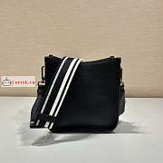 Prada Mini Leather Shoulder Bag Black 1BH191 19x20x6cm - 3