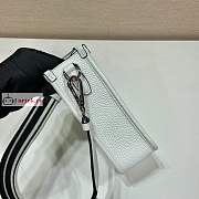 Prada Mini Leather Shoulder Bag White 1BH191 19x20x6cm - 6
