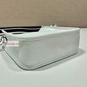 Prada Mini Leather Shoulder Bag White 1BH191 19x20x6cm - 5