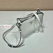 Prada Mini Leather Shoulder Bag White 1BH191 19x20x6cm - 4