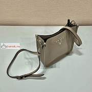 Prada Mini Leather Shoulder Bag Beige 1BH191 19x20x6cm - 3