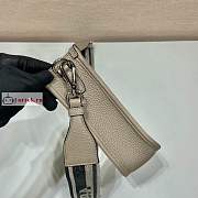 Prada Mini Leather Shoulder Bag Beige 1BH191 19x20x6cm - 4