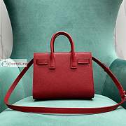 Ysl Nano Sac De Jour Grained Leather Red 392035 22x18x11cm - 4