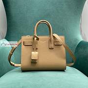 Ysl Nano Sac De Jour Grained Leather Beige 392035 22x18x11cm - 1