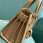 Ysl Nano Sac De Jour Grained Leather Beige 392035 22x18x11cm - 2