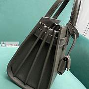 Ysl Nano Sac De Jour Grained Leather Gray 392035 22x18x11cm - 2