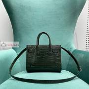 Ysl Nano Sac De Jour Crocodile Shiny Leather Green 392035 22x18x11cm - 6