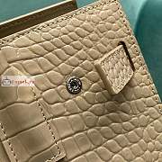 Ysl Nano Sac De Jour Crocodile Shiny Leather Beige 392035 22x18x11cm - 3