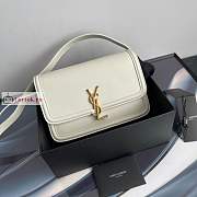 Ysl Medium Solferino Box Bag Leather White 6343050 23x16x6cm - 1