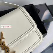 Ysl Medium Solferino Box Bag Leather White 6343050 23x16x6cm - 6