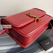 Ysl Medium Solferino Box Bag Leather Red 6343050 23x16x6cm - 5