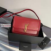 Ysl Medium Solferino Box Bag Leather Red 6343050 23x16x6cm - 3