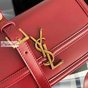 Ysl Medium Solferino Box Bag Leather Red 6343050 23x16x6cm - 2