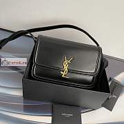 Ysl Medium Solferino Box Bag Leather Black 6343050 23x16x6cm - 4