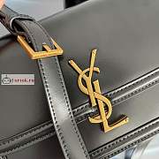 Ysl Medium Solferino Box Bag Leather Black 6343050 23x16x6cm - 3