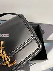 Ysl Medium Solferino Box Bag Leather Black 6343050 23x16x6cm - 2