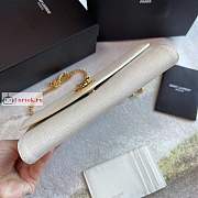 Ysl Uptown Chain Wallet In Grained Leather White 6077881 19x12x4cm - 5